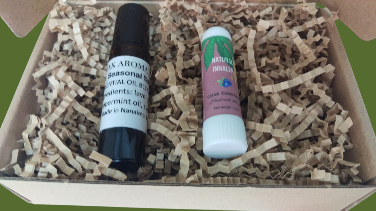 Aromatherapy roller bottle and nasal sticks sets